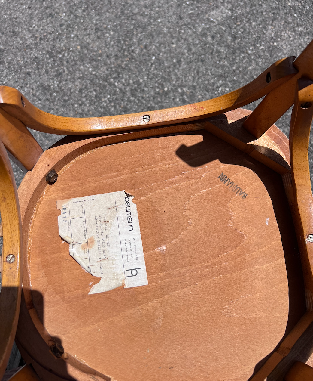 (Lot) 6 chaises Baumann bois clair