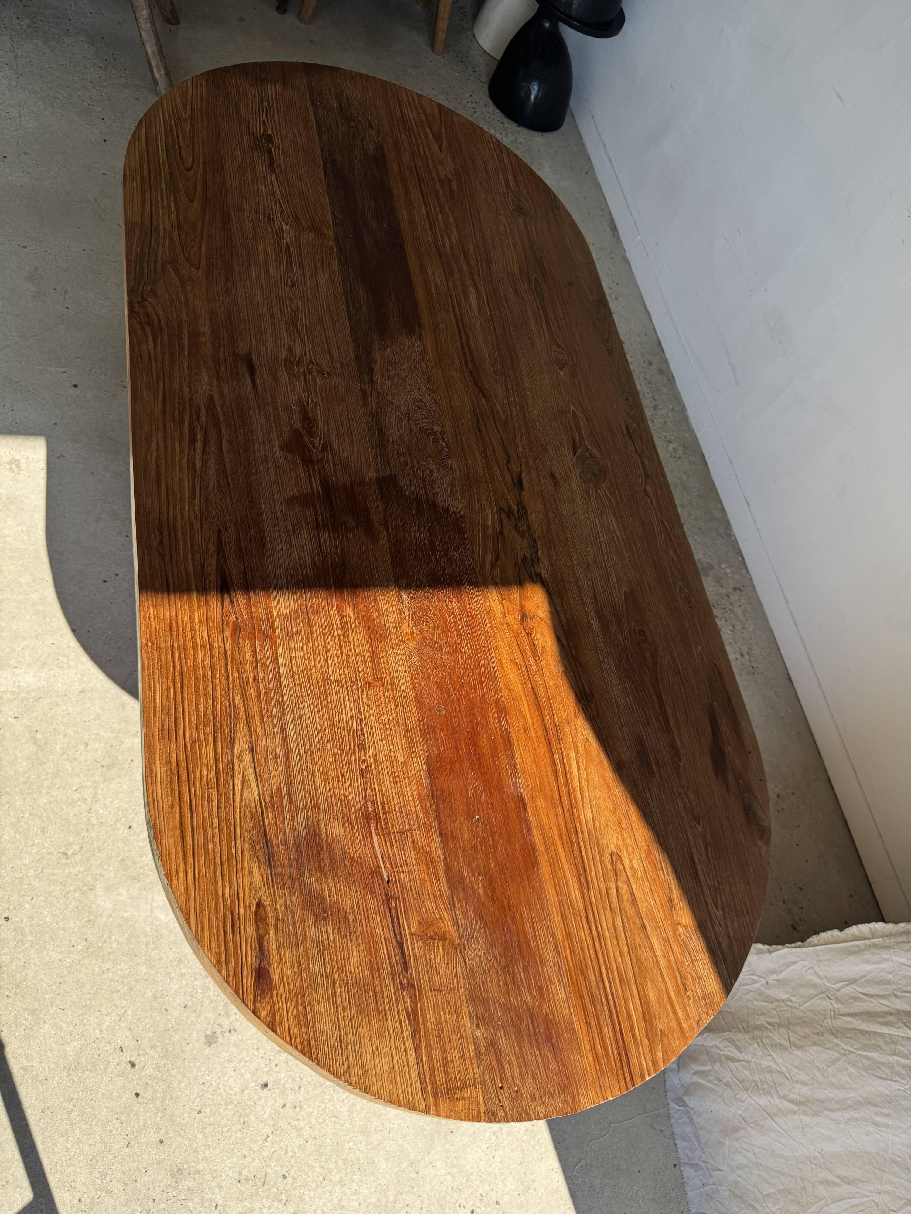 Immense solid teak table 2.10m x 1m