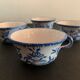 4 tasses à café en porcelaine Paul Gouazé, Martres Tolosane, croix occitane, 1920