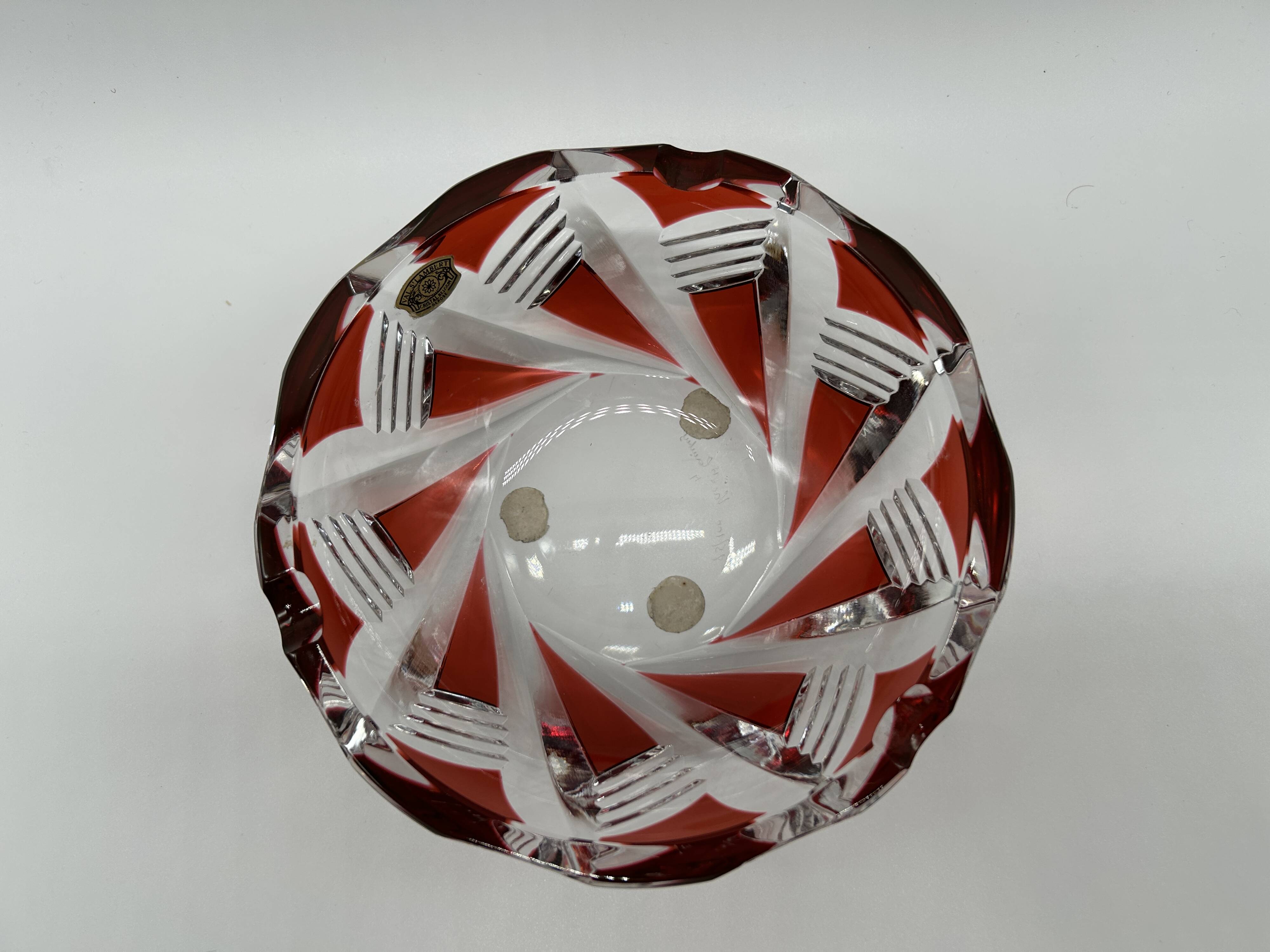 AURORE ashtray in Val Saint-Lambert crystal