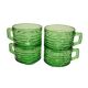 Set of 4 green Vereco coffee cups