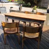 Patinated drapery table