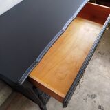 Revamped vintage black chest of drawers