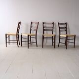 Scandinavian chairs in wood and leather
