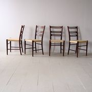 Scandinavian chairs in wood and leather