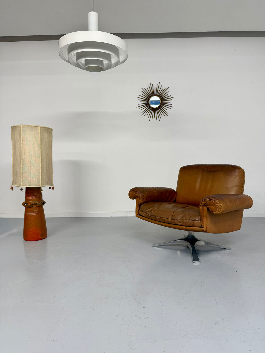 Vintage DE SEDE DS-31 brown leather armchair from the 1970s