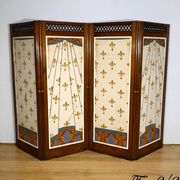 Four-Panel Mahogany Screen – First Part 20th Century