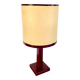 Bordeaux red leather desk lamp from Tanneur, vintage.