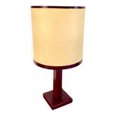 Lampe de bureau de la maison Tanneur en cuir rouge bordeaux, vintage f