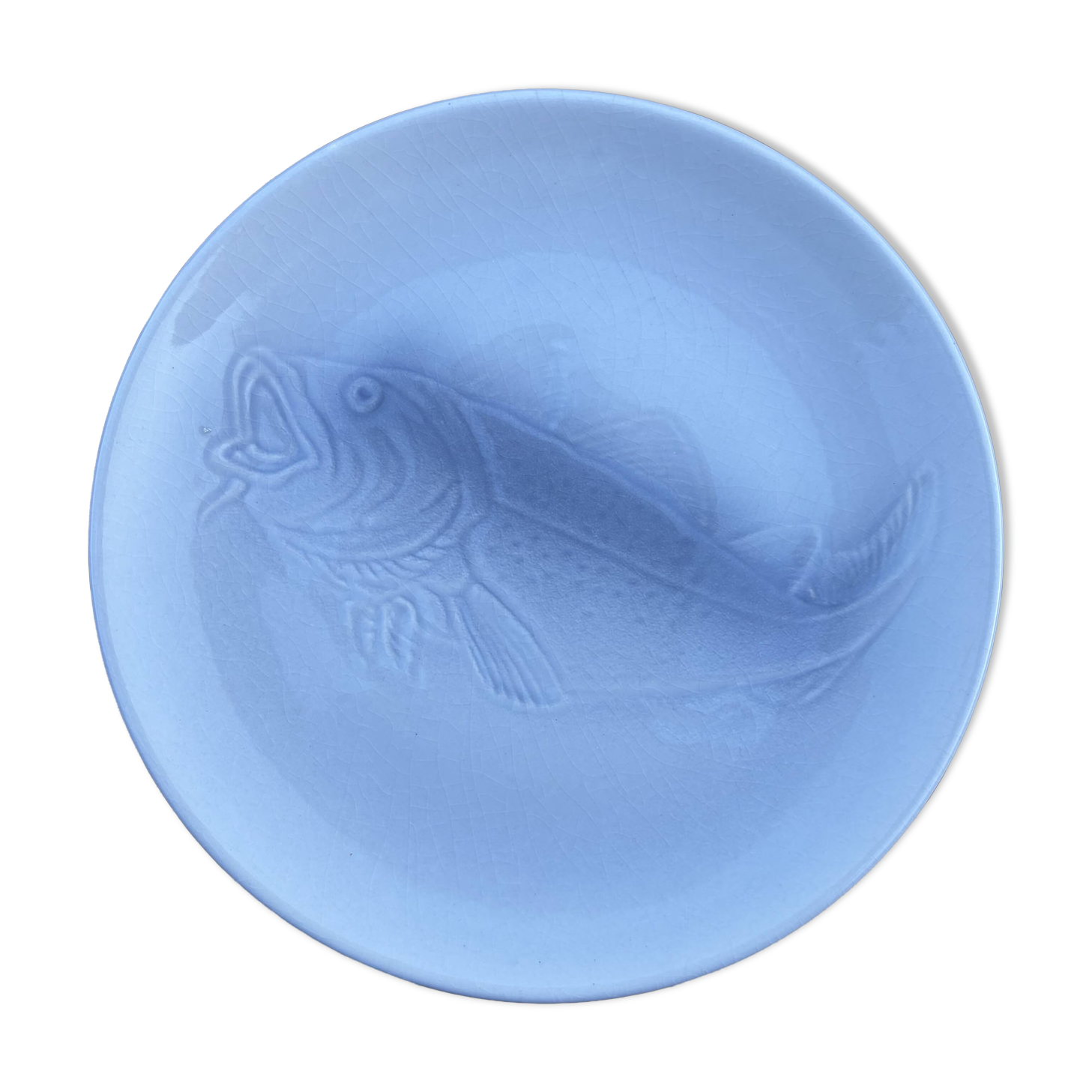 12 Saint Amand fish plates, Ocean model