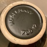 Old gilded brown iridescent vase W Germany handles scallops