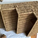 Vintage rattan mail holder