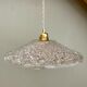 Vintage aabt-jour pendant lamp in molded glass