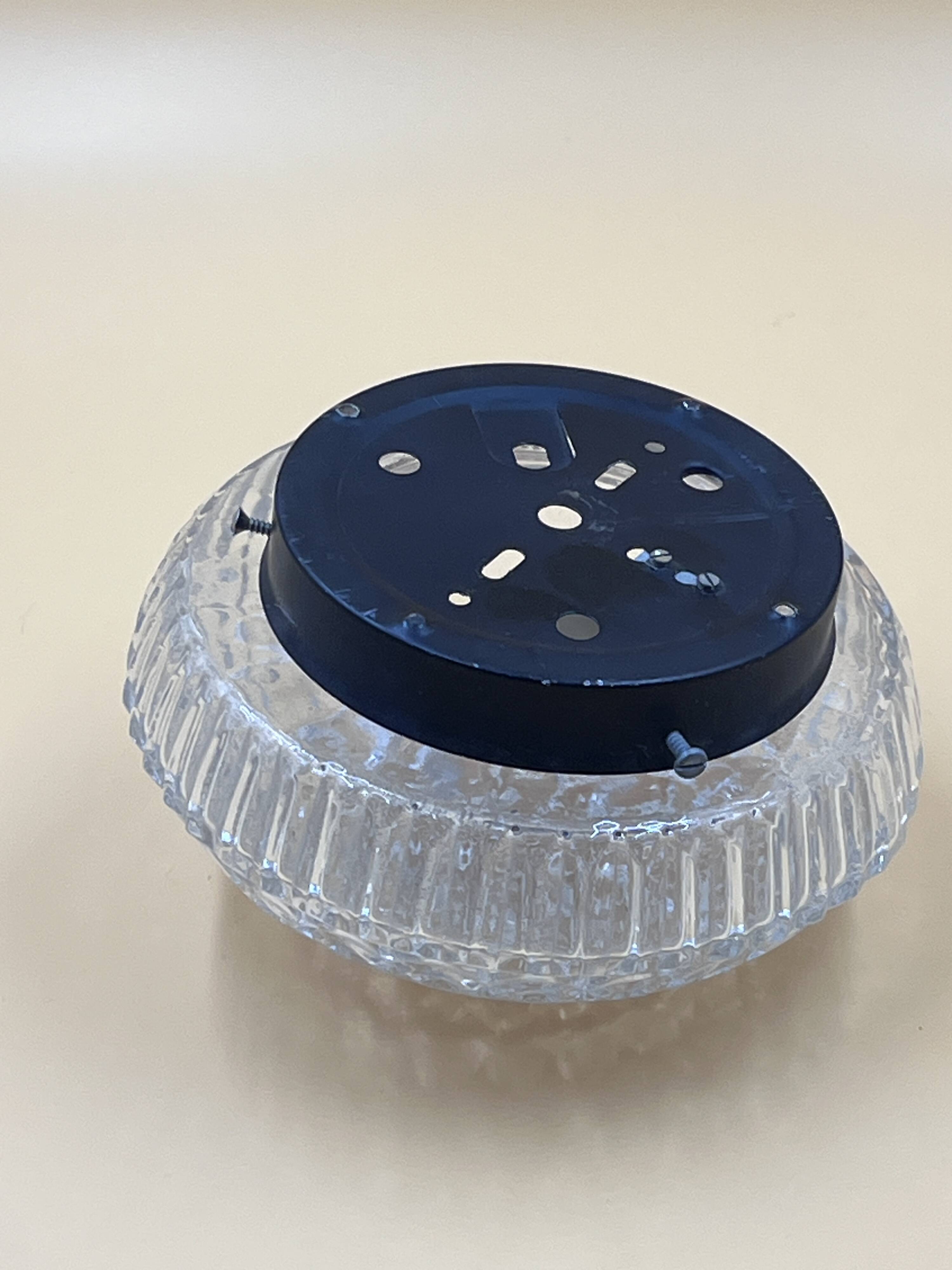 Vintage relief-moulded glass ceiling light