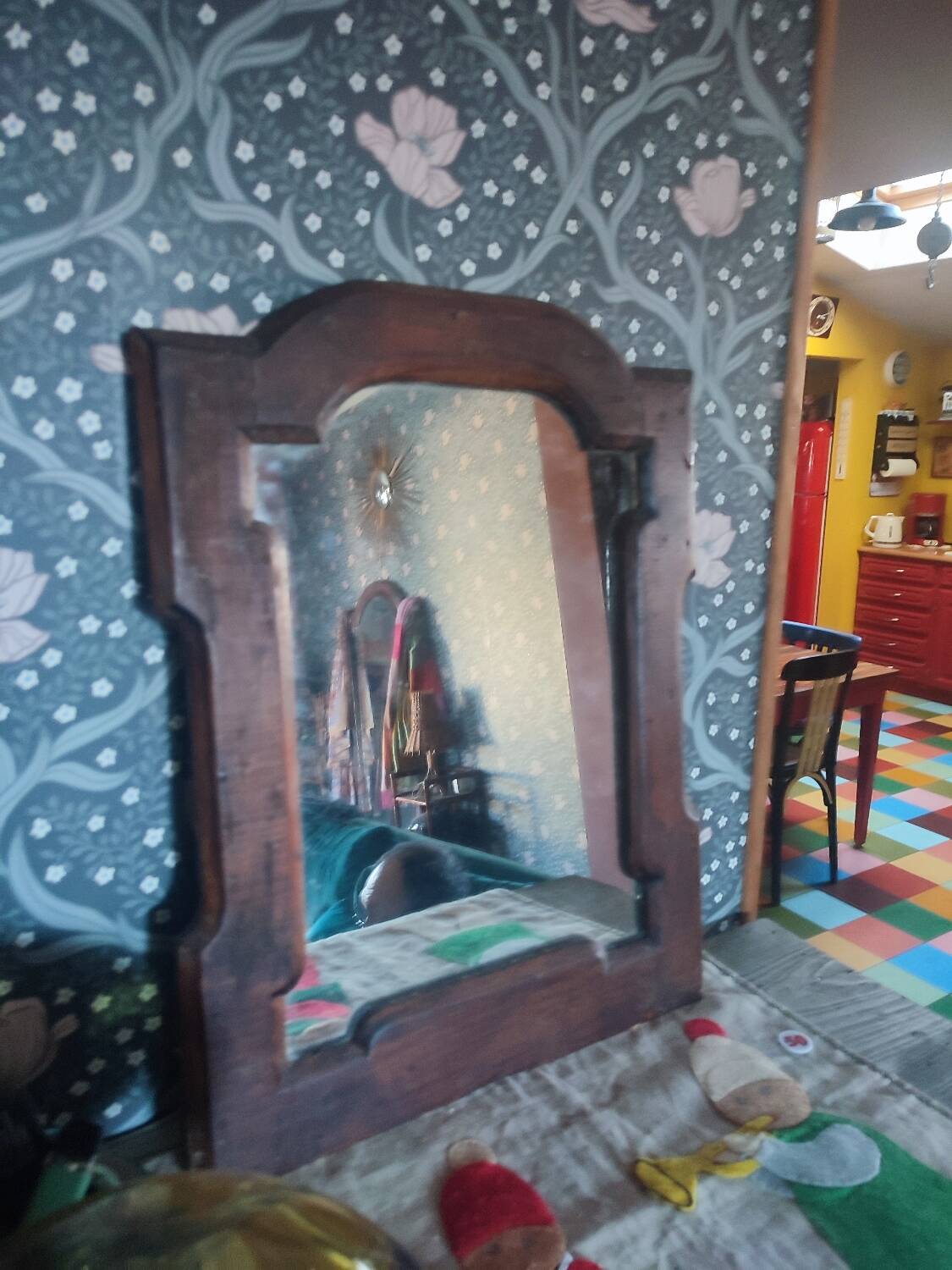 Miroir vintage en bois