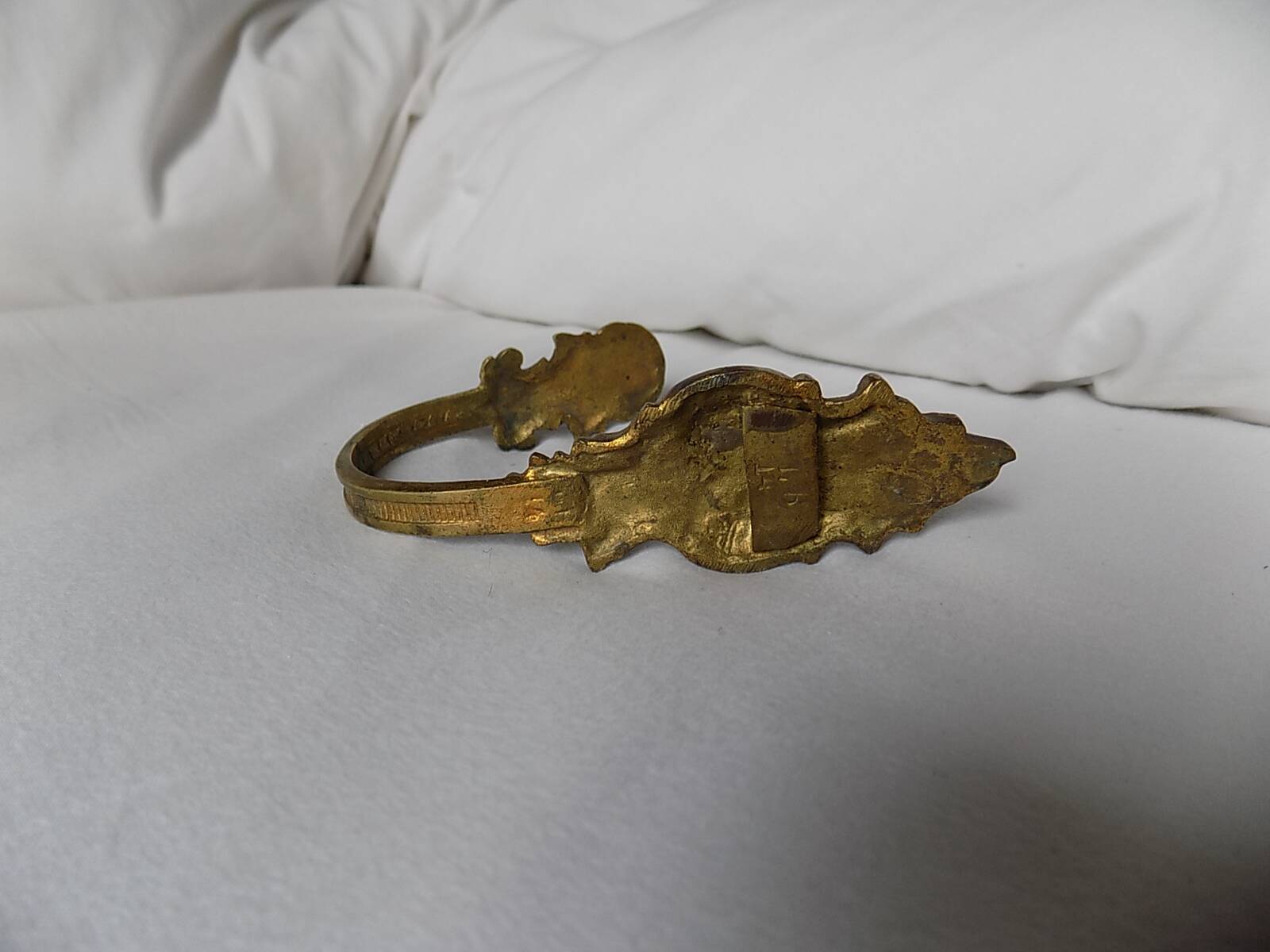 Golden brass wall hook