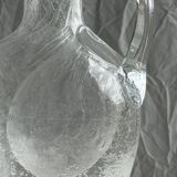 Large blown glass carafe with ice cube compartment Biot