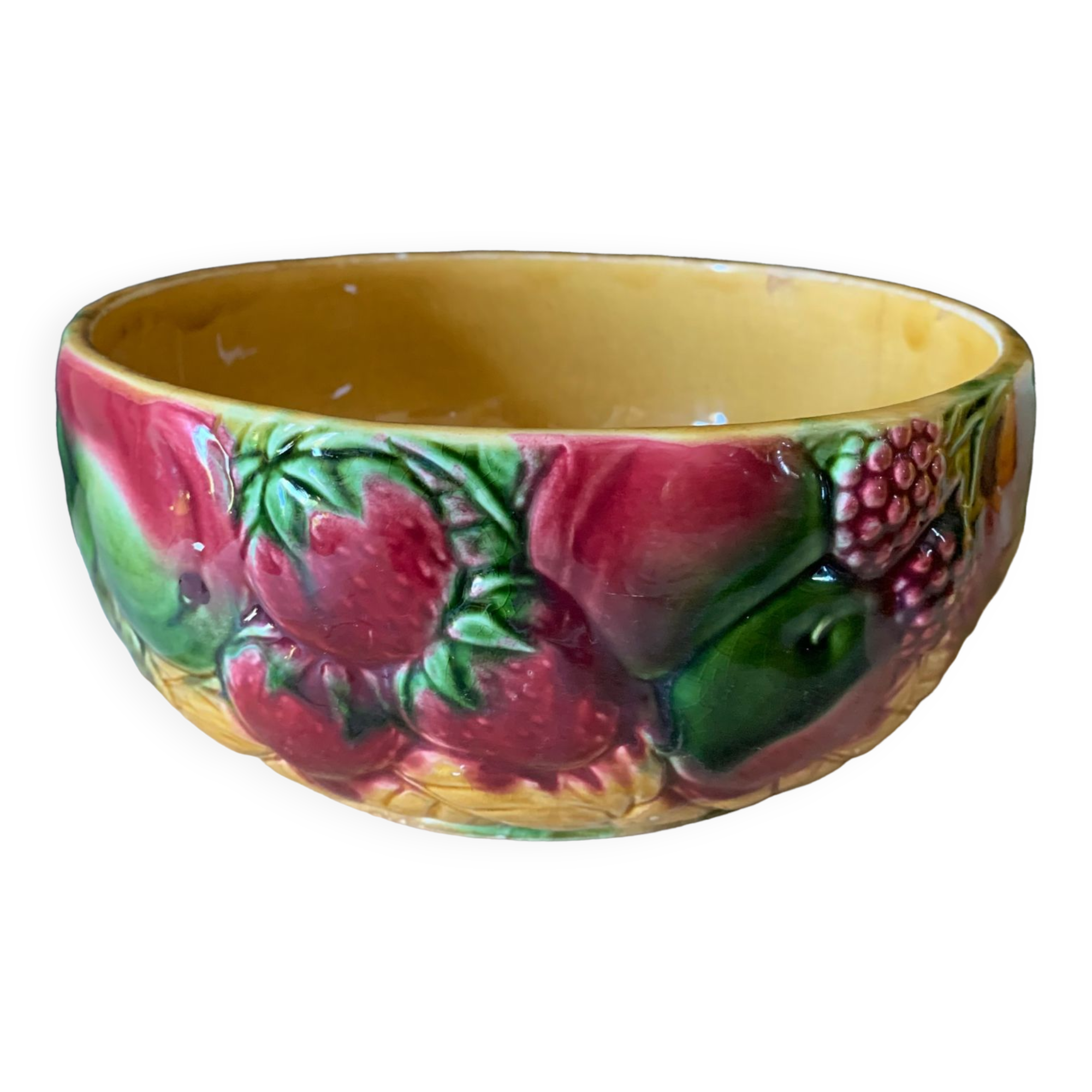 Sarreguemine slip salad bowl