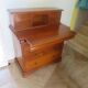 Vintage commode secretary dressing table sliding top 7 drawers cherry wood