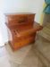 Vintage-commode-secrétaire-coiffeuse-Plateau coulissant-7tiroirs-Merisier