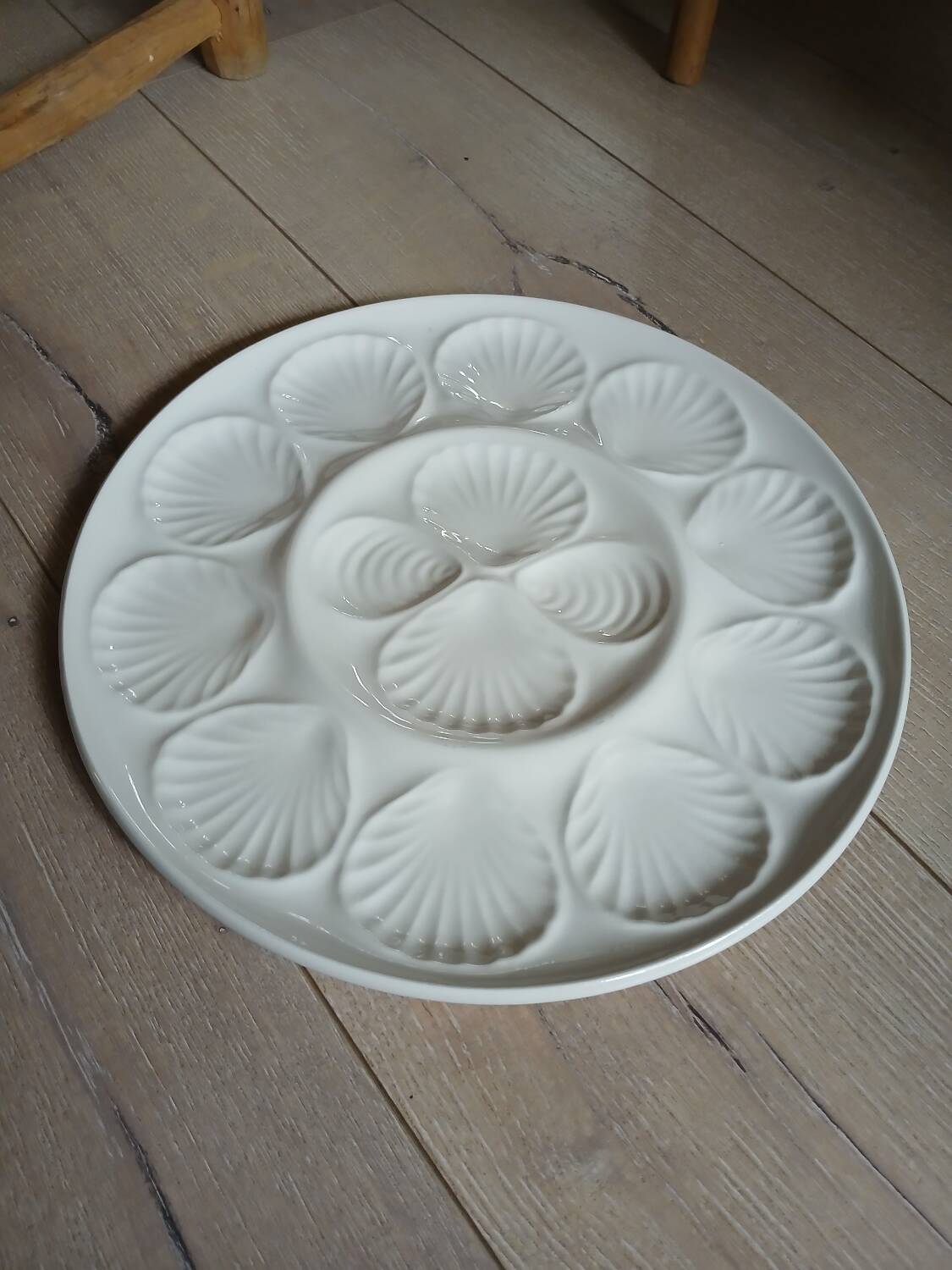 Large antique oyster platter