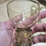 Roemer Glasses and Carafe 19th Century Mouth Blown Crystal