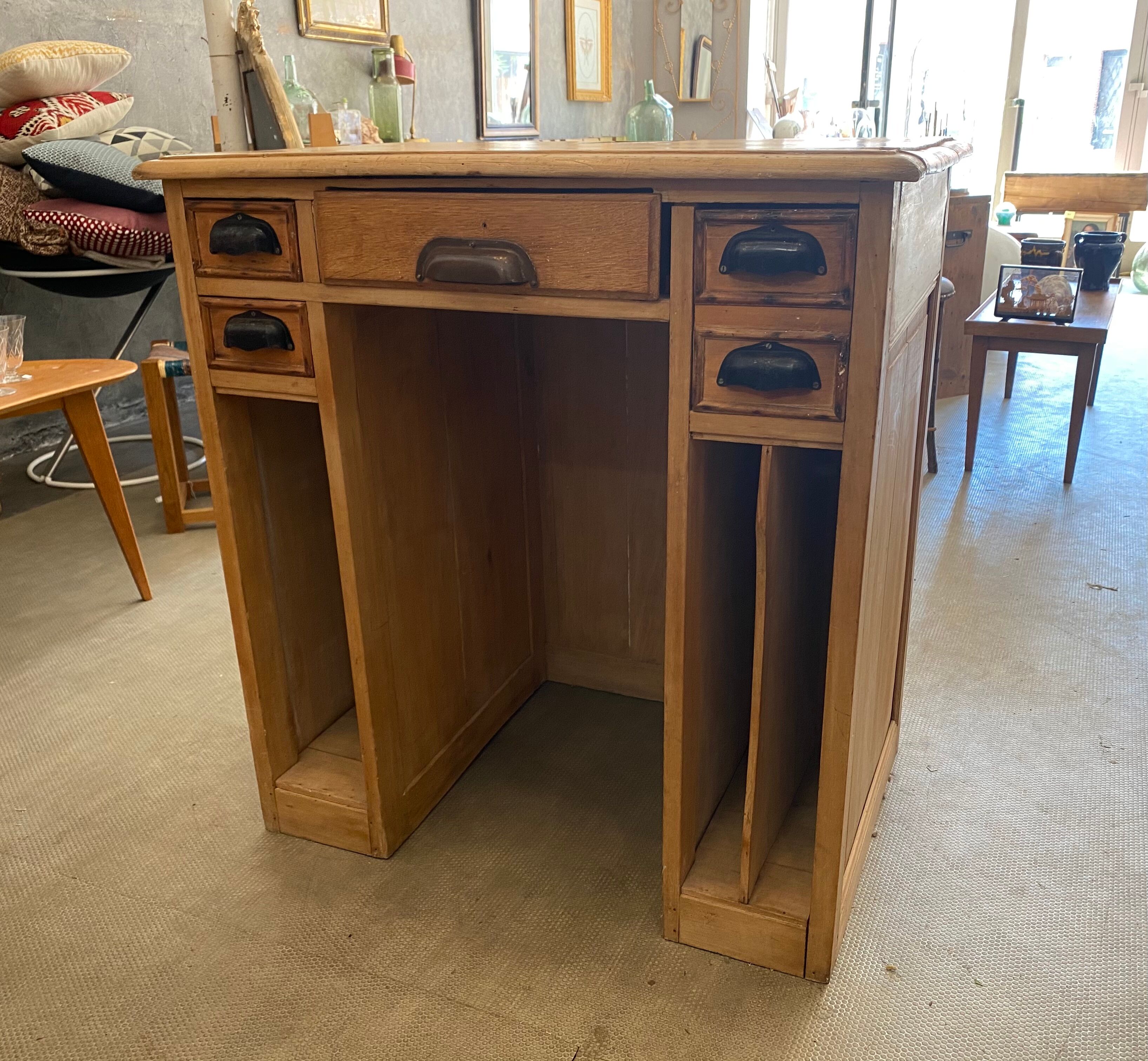 Vintage store checkout counter