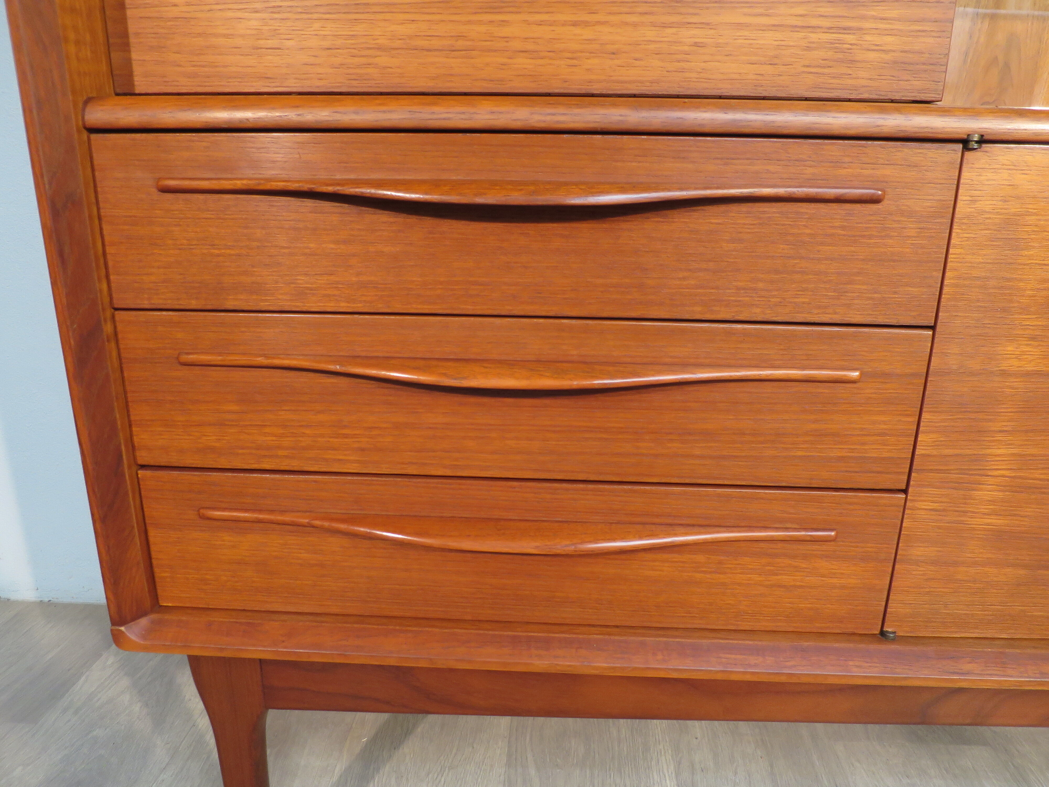 Scandinavian secretary of the 70s in teak