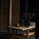 Modern Danish brutalist extendable dining table in pine, Tage Poulsen, 1970s.