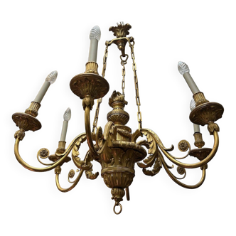 Lustre en bronze doré