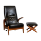 Rolf Rastad & Adolf Relling "Rock'n Rest" Chair and Ottomane for Arnestad Bruk