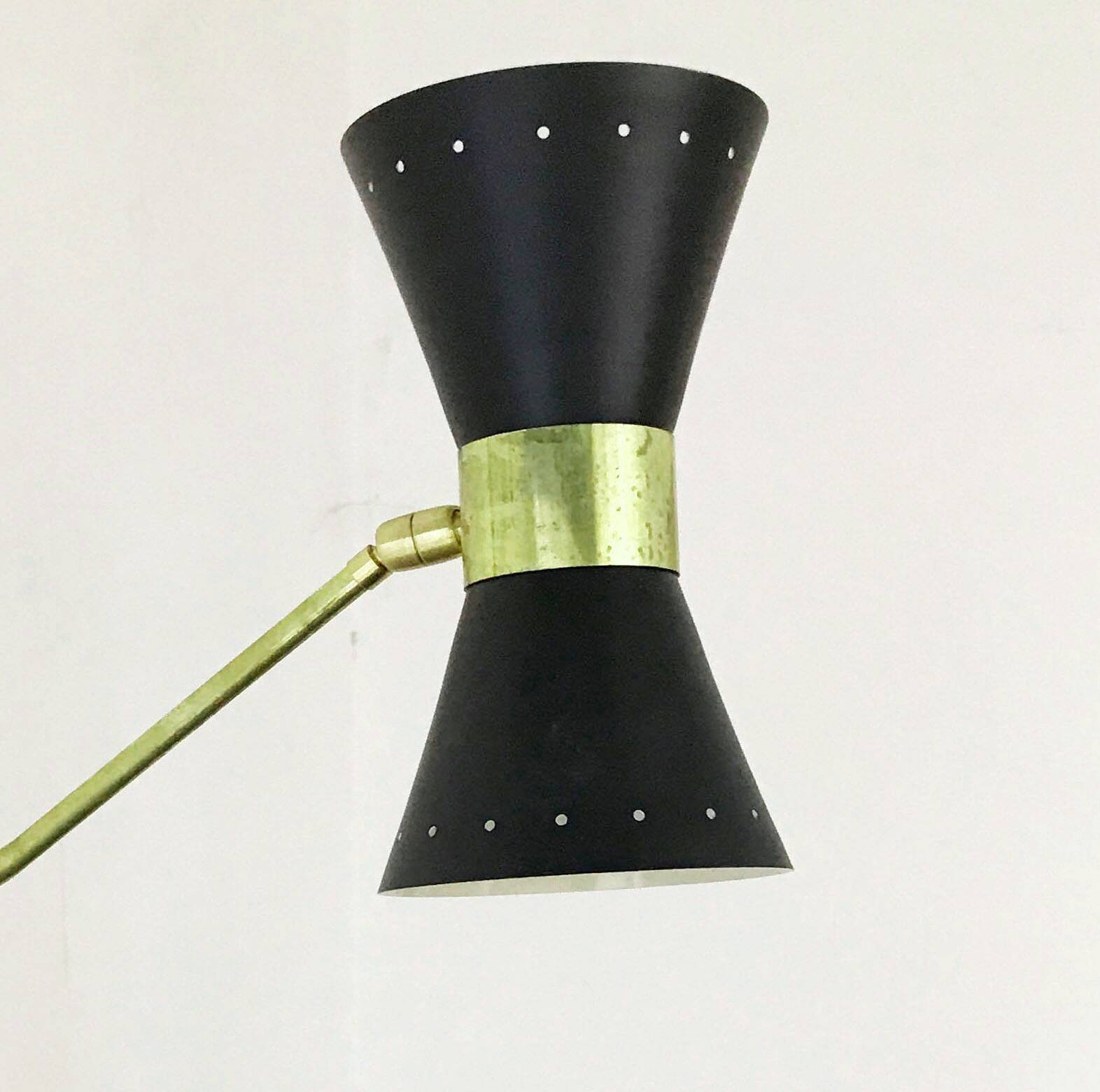Double articulated wall lamp, Italy 1950s