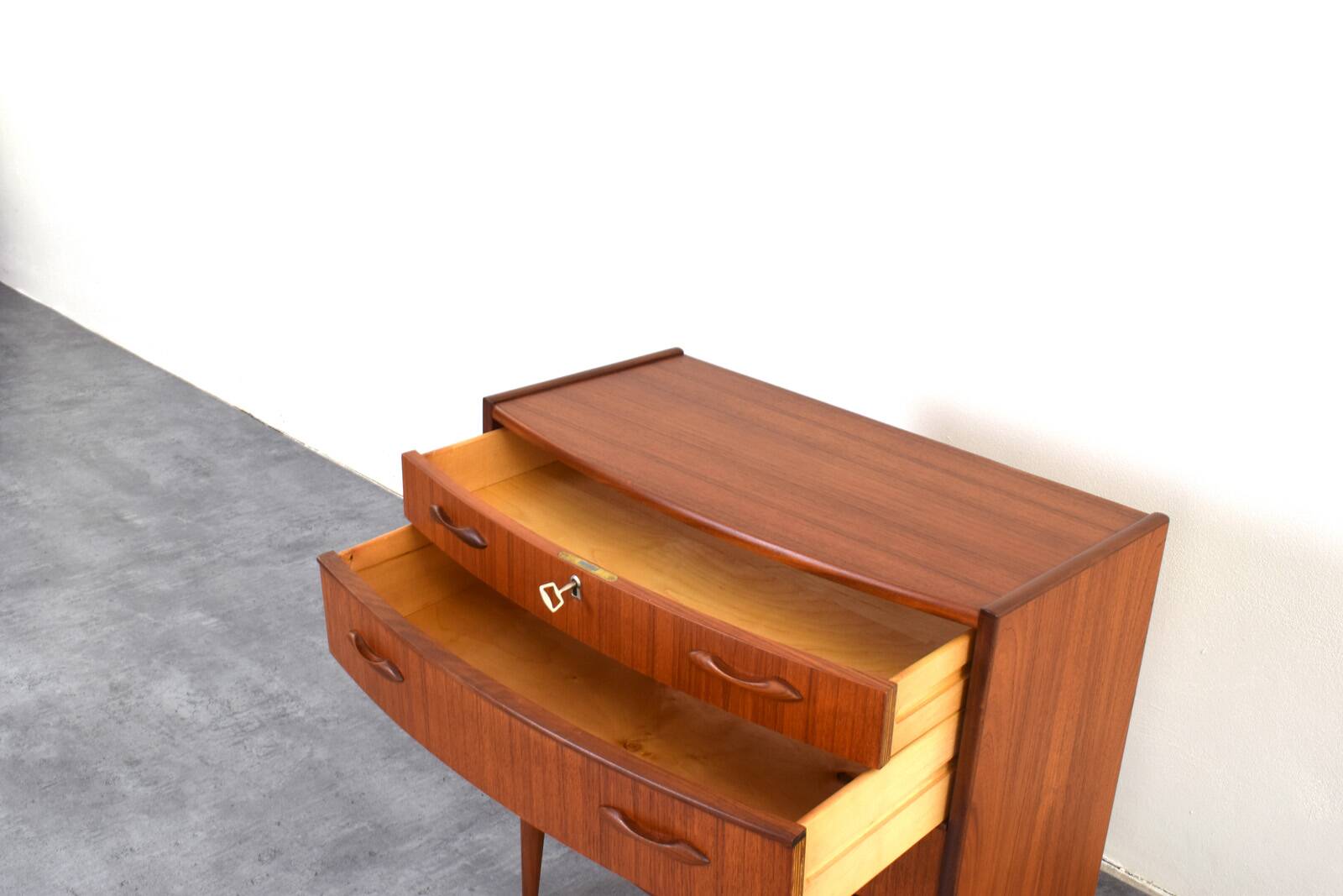 Mid Century Norwegian Teak Chest Of Drawers By Brødrene Blindheim For Sykky