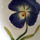 Iris-decorated salad bowl with drainer