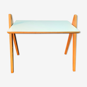 Table basse pied compas, design 1950