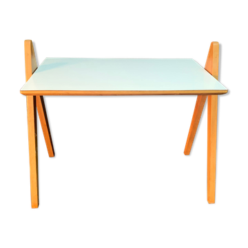 Table basse pied compas, design 1950