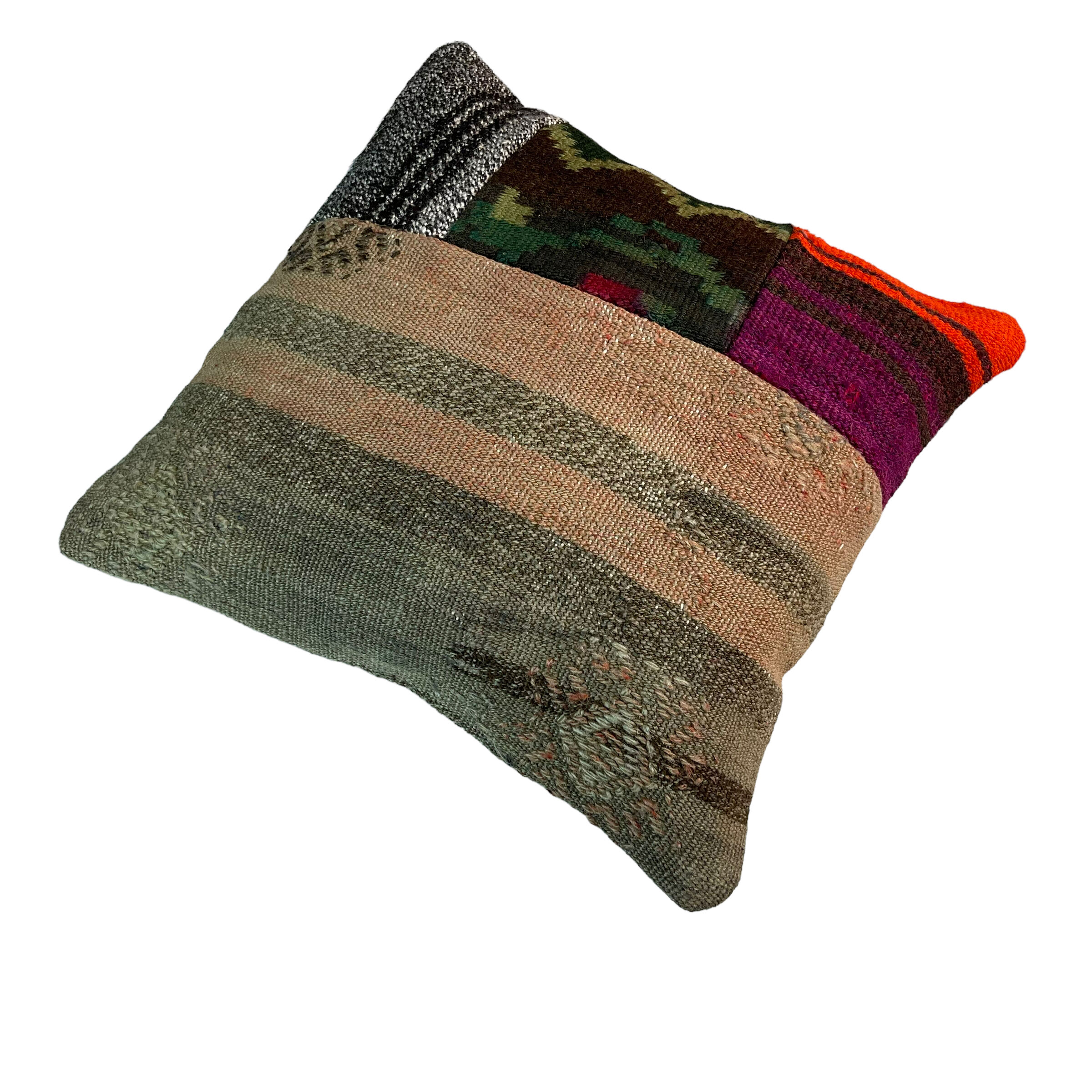 Vintage turkish kilim cushion cover 40 x 40 cm