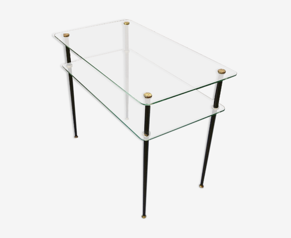 Sellette ou console en verre design 1950