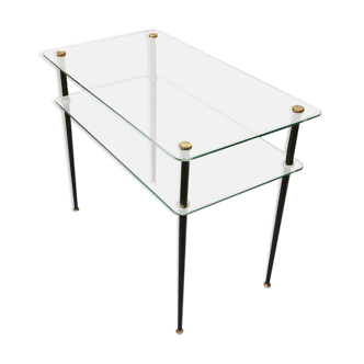 Sellette ou console en verre design 1950