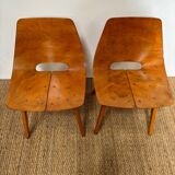 Pair of Pierre Guarriche chairs for Steiner 1950
