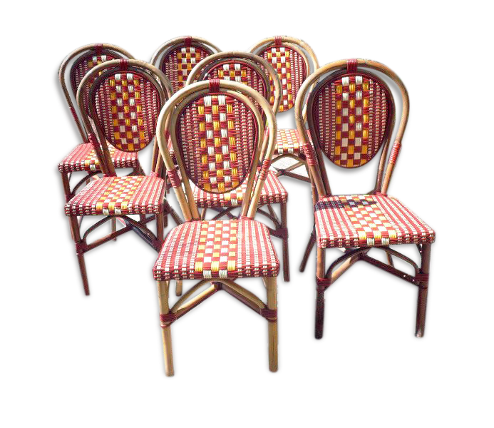Lot de chaises bistrot de terrasse / Chaises café français / Chaises