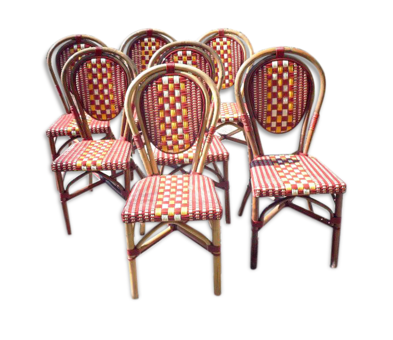 Lot de chaises bistrot de terrasse / Chaises café français / Chaises
