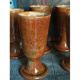 Five ancient potter's mazagrans in enamelled sandstone