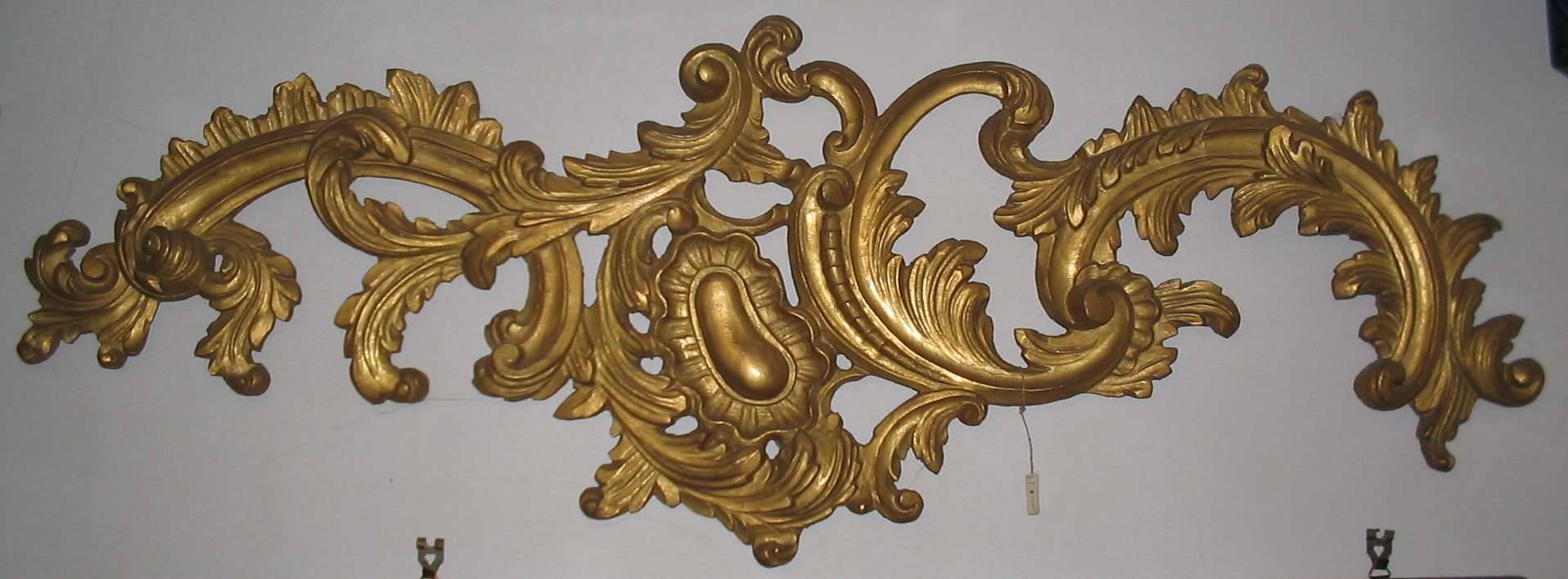 Golden Art Deco wall frieze, 1930-1950