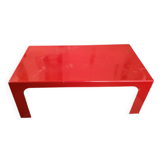 Table Seventies rouge Marc Berthier pour Prisunic