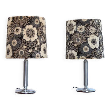 Paire de lampes de table vintage 1970