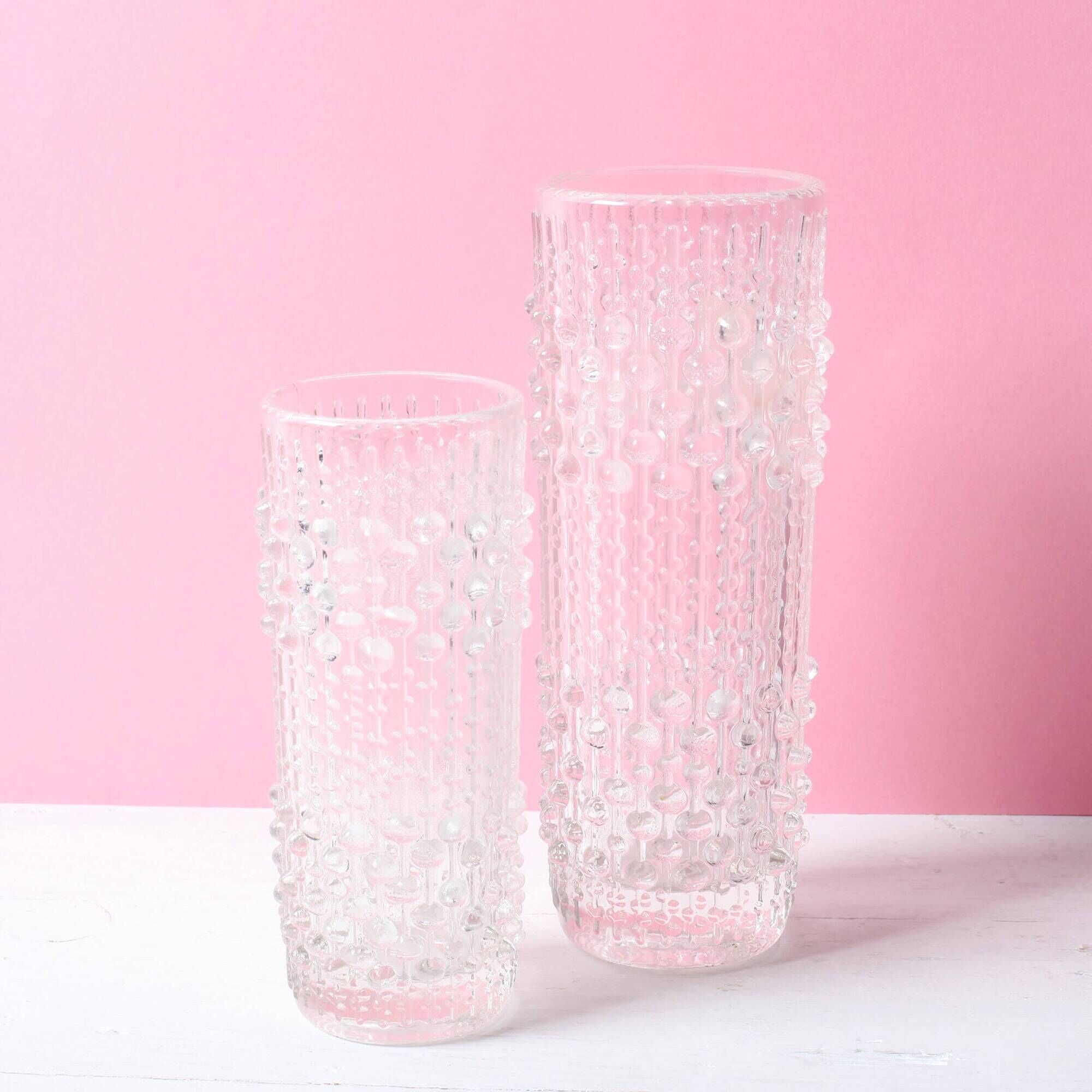 Ensemble de 2 vases en verre CandleWax par František Pečený / République tchèque / 1972