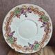 Set of 6 antique dessert plates Longwy – Violets model – Polychrome Art Nouveau decoration