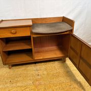 Mid-century retro vintage teak telephone seat by Nathan 1960–1970  Stylish