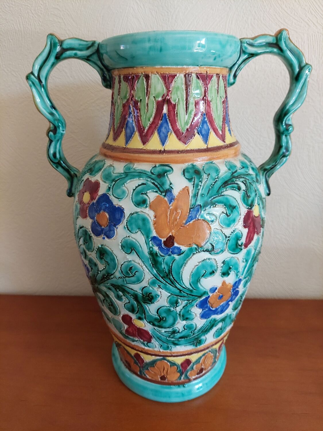 Large earthenware vase from Monaco Cerart 1950 1960